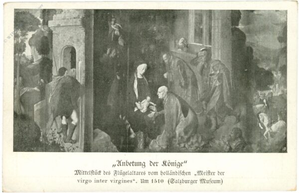 mittelstück des flügelaltars "anbetung der könige"