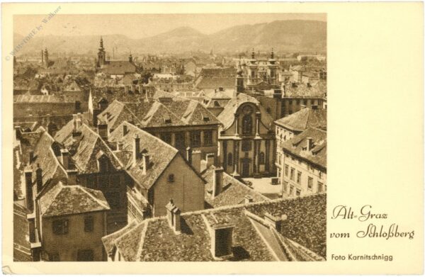 graz, alt graz vom schlossberg
