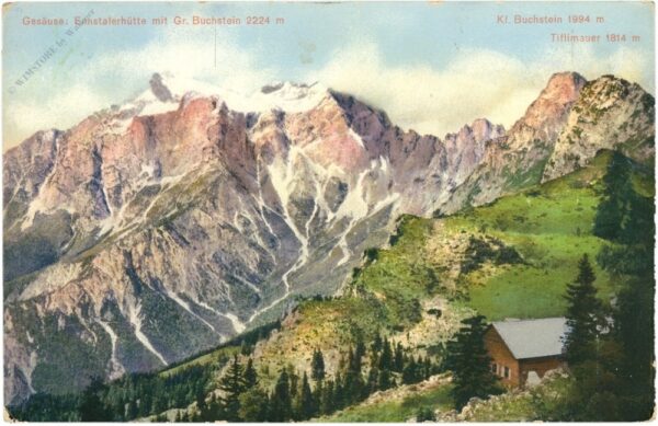 gesäuse, ennstalerhütte mit gr. buchstein