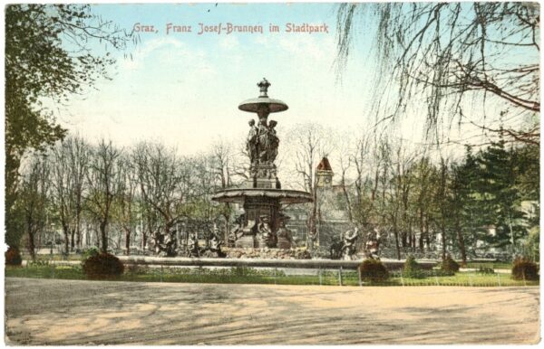 graz, franz josef brunnen im stadtpark