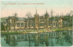 graz, hilmteich, cafe und restauration mit dem wasserspiegel