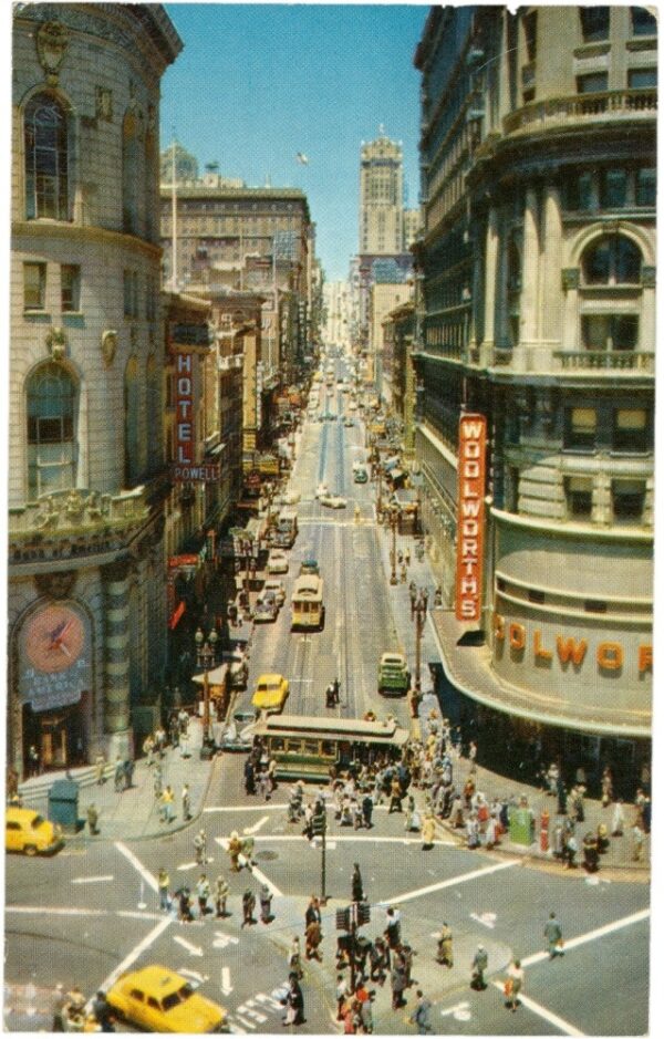 kalifornien, san francisco, powell at market street, showing turntable