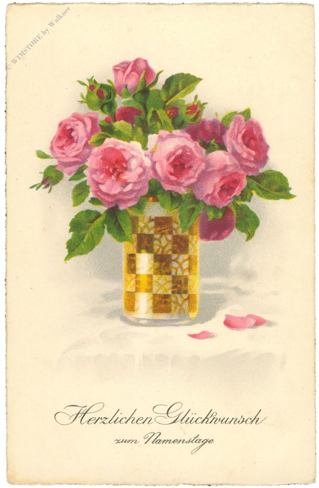 namenstag, rosen in einer vase