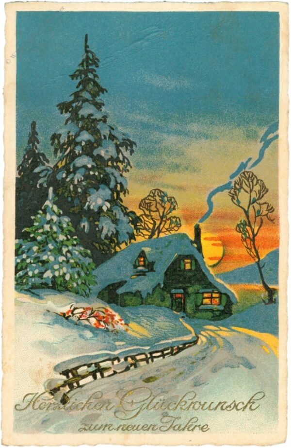 neujahr, winterlandschaft