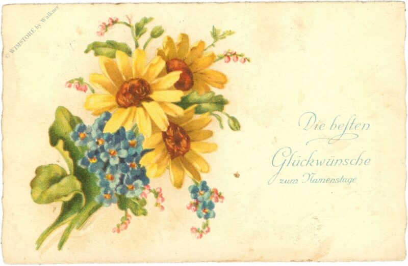 namenstag, blumenstrauß