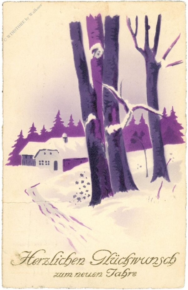 neujahr, winterlandschaft