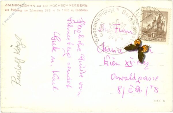 schneeberg, zahnradbahn auf den hochschneeberg