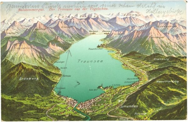 traunsee, aus der vogelschau