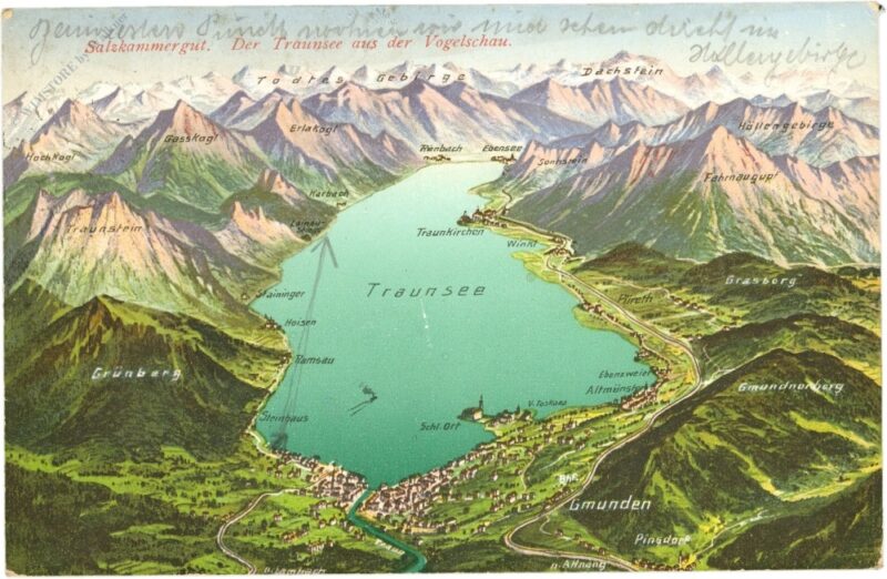 traunsee, aus der vogelschau