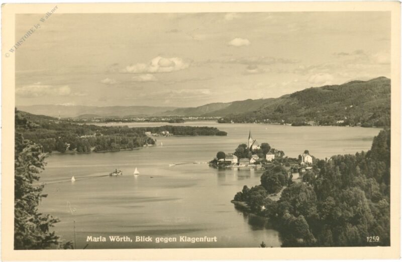 maria wörth, blick gegen klagenfurt