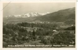 seckau, markt und benediktiner abtei gegen gr. ringkogel