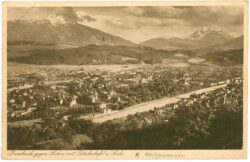 innsbruck, gegen süden mit patscherkofel u. serles