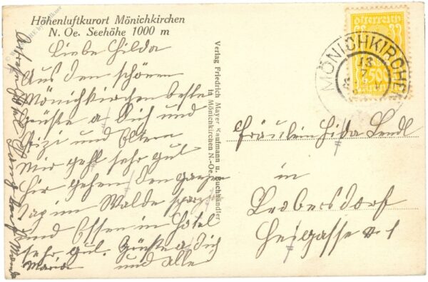 mönichkirchen, ortsansicht