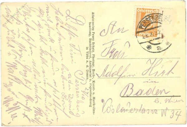 persenbeug, blick über persenbeug nach ybbs mit Ötscher