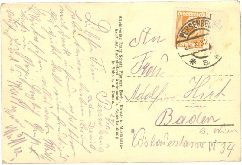 persenbeug, blick über persenbeug nach ybbs mit Ötscher