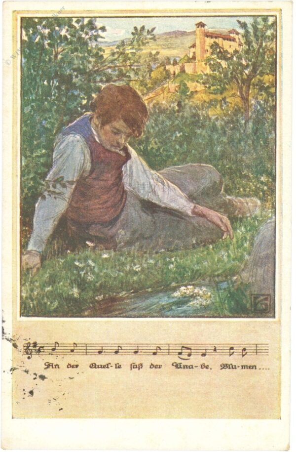 an der quelle saß der knabe, blumen...