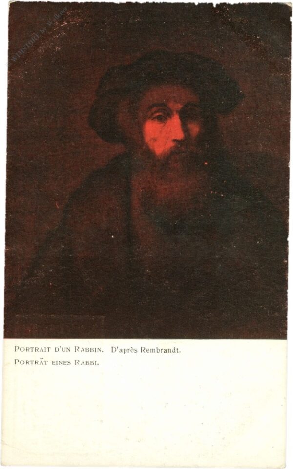 rembrandt, protrait eines rabbi