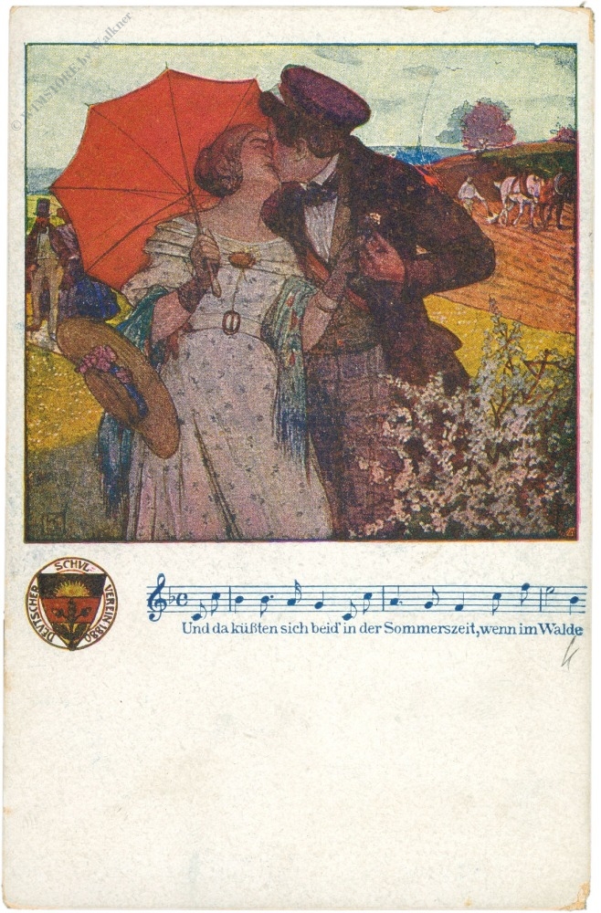 und da küssten sich beid' in der sommerszeit, wenn im walde...