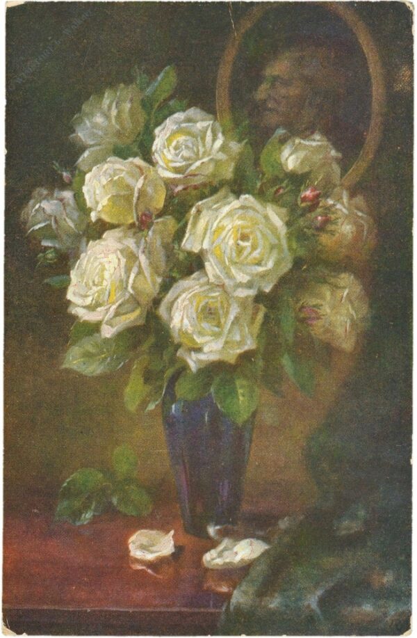 weiße rosen in einer vase