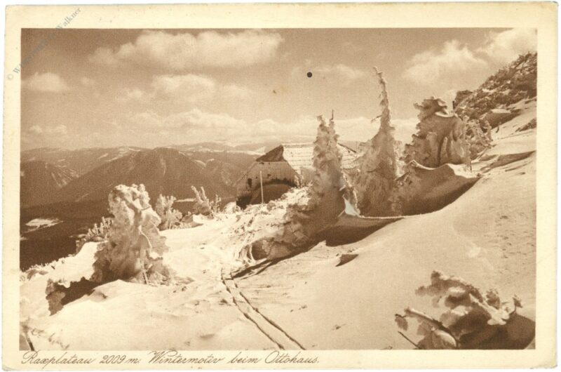rax, raxplateau, wintermotiv beim ottohaus