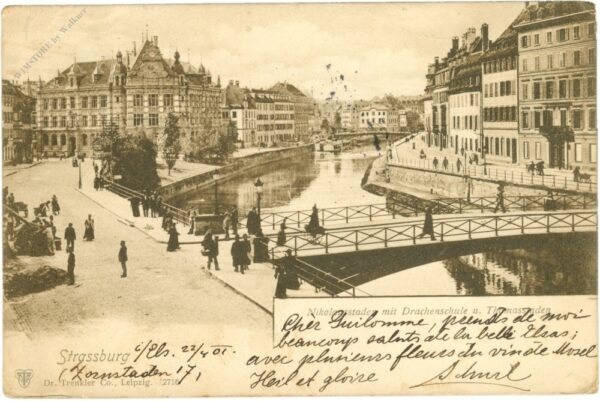 strassburg, nikolausstaden mit drachenschule und thomasstaden