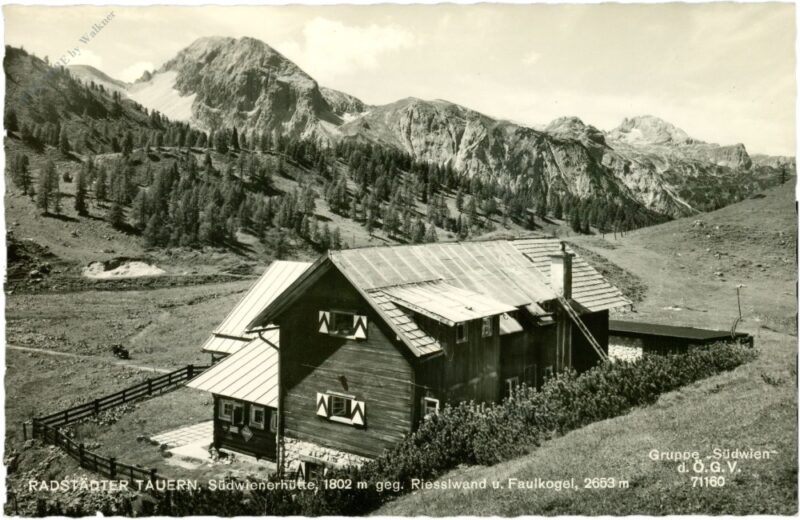 radstädter tauern, südwienerhütte gegen riesslwand und faulkogel radstädter tauern, südwienerhütte gegen riesslwand und faulkogel