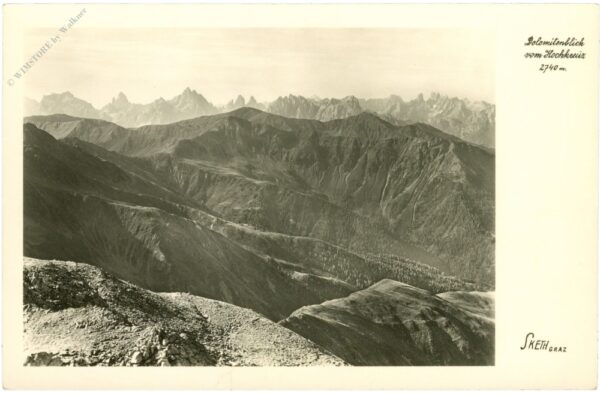 dolomiten, dolomitenblick vom hochkreuz