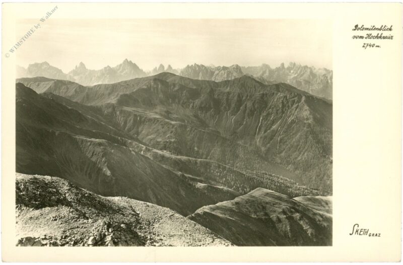 dolomiten, dolomitenblick vom hochkreuz