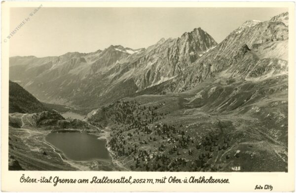 staller sattel, Österr. ital. grenze mit ober und antholzersee