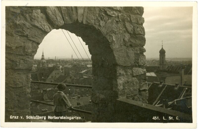 graz, vom schlossberg, herbersteingarten