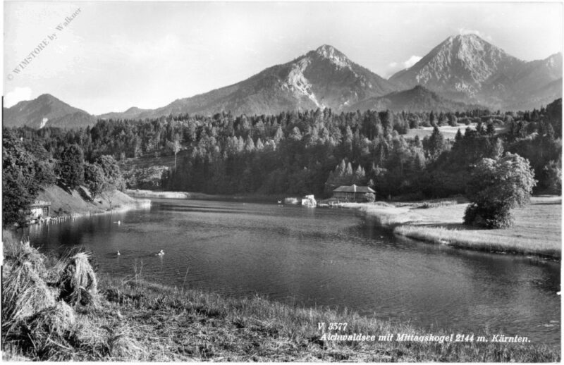 finkenstein, aichwaldsee mit mittagskogel