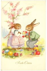 ostern, zwei hasen