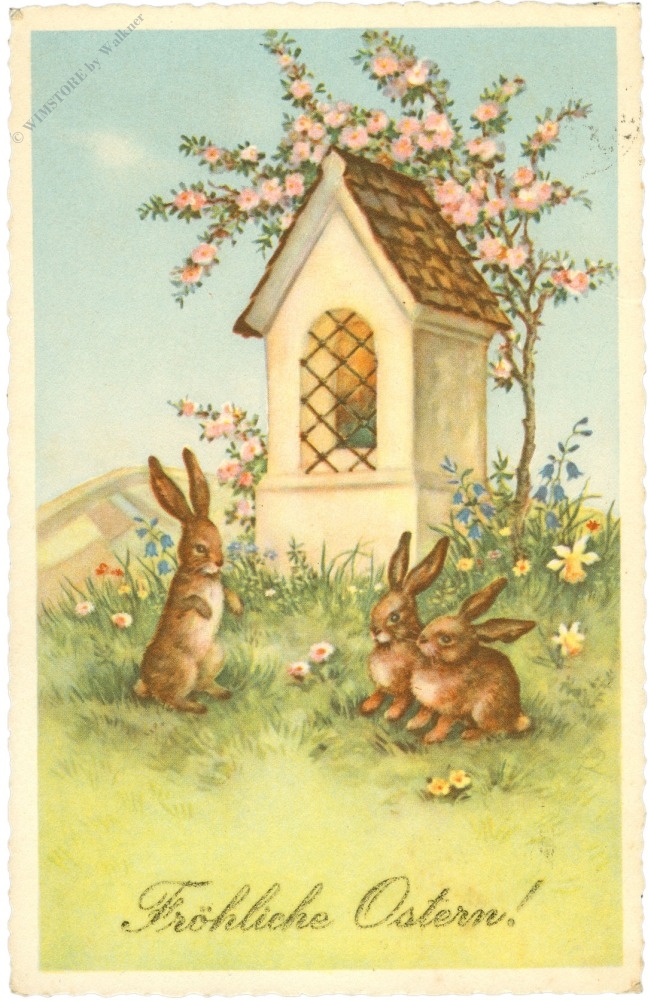 ostern, hasen auf der wiese