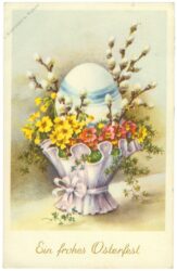 ostern, ei in blumenbett