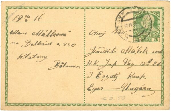 kartenbrief von 1916