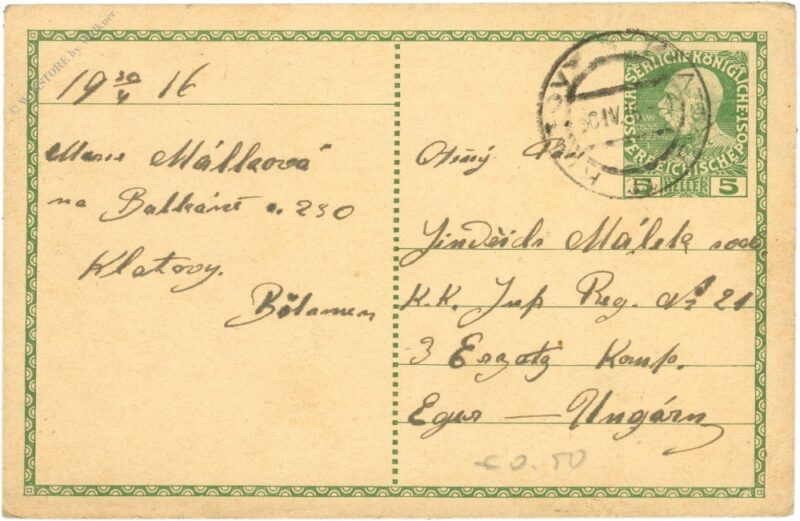 kartenbrief von 1916 kartenbrief von 1916