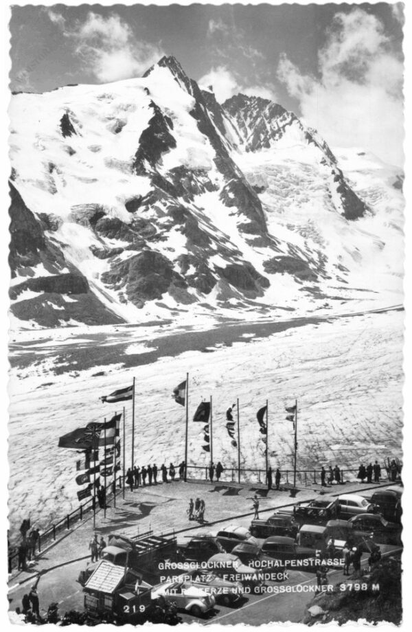 großglockner, hochalpenstrasse, parkplatz freiwandeck mit pasterze und großglockner