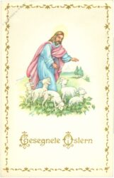ostern, jesus mit lämmern