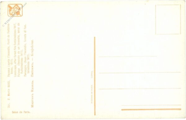kavel, f. martin: landschaft nach waldbrand, fontainebleau 1911