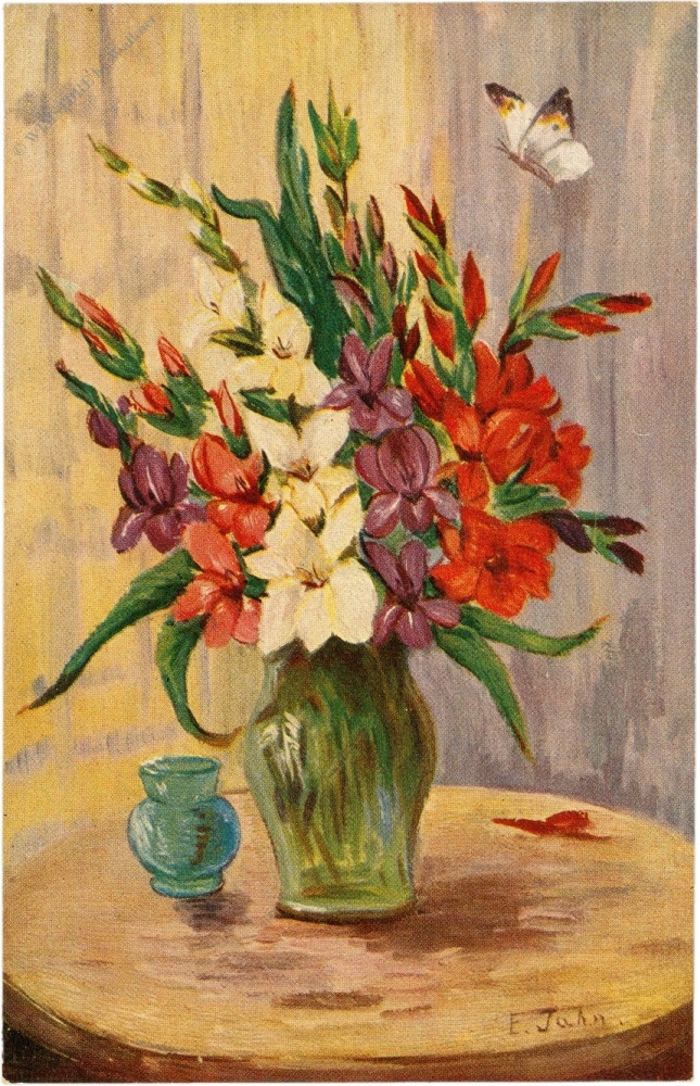 gladiolen in vase