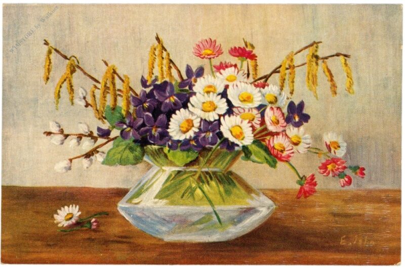 frühlingsblumen in vase
