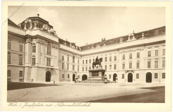 wien 1, josefsplatz mit nationalbibliothek