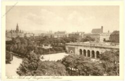 wien 1, blick auf burgtor und rathaus