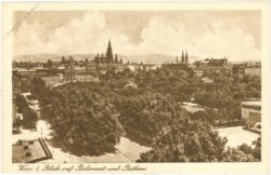 wien 1, blick auf parlament und rathaus