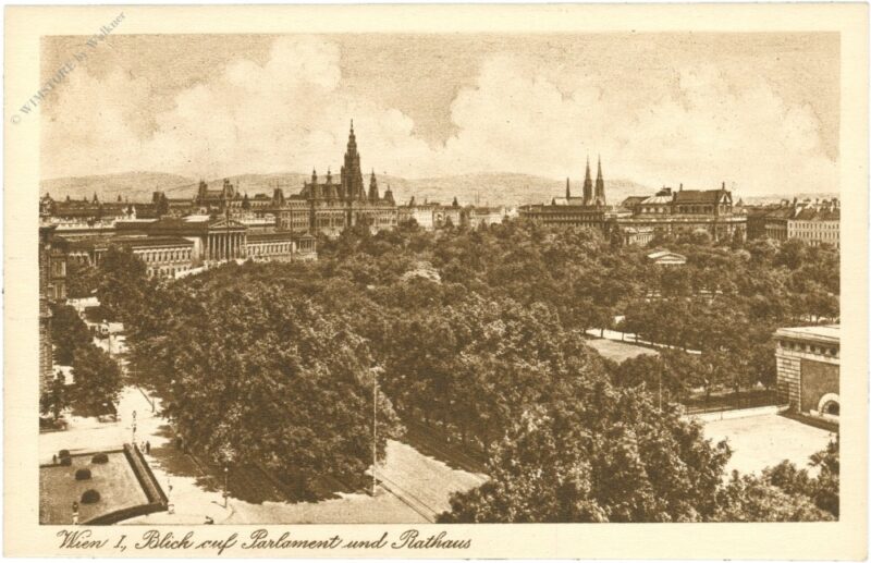 wien 1, blick auf parlament und rathaus wien 1, blick auf parlament und rathaus