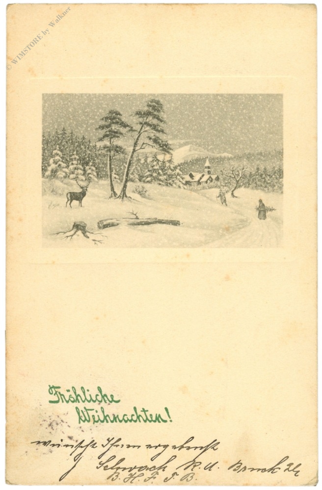 weihnachten, verschneite landschaft