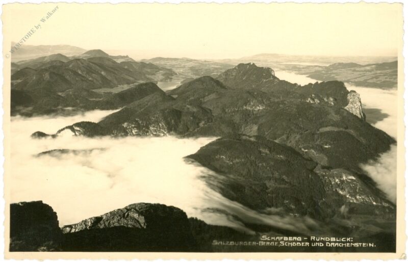 schafberg, rundblick, salzburger berge, schober und dachstein