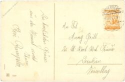 ostern, zweige mit flusslandschaft