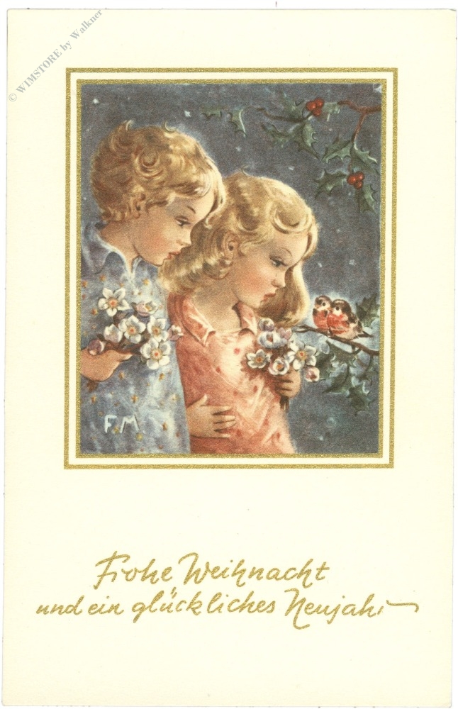 weihnachten, kinder mit christrosen und rotkehlchen weihnachten, kinder mit christrosen und rotkehlchen