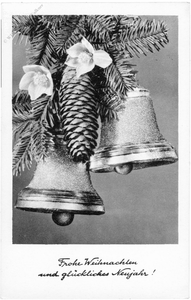 weihnachten, glocken und zapfen
